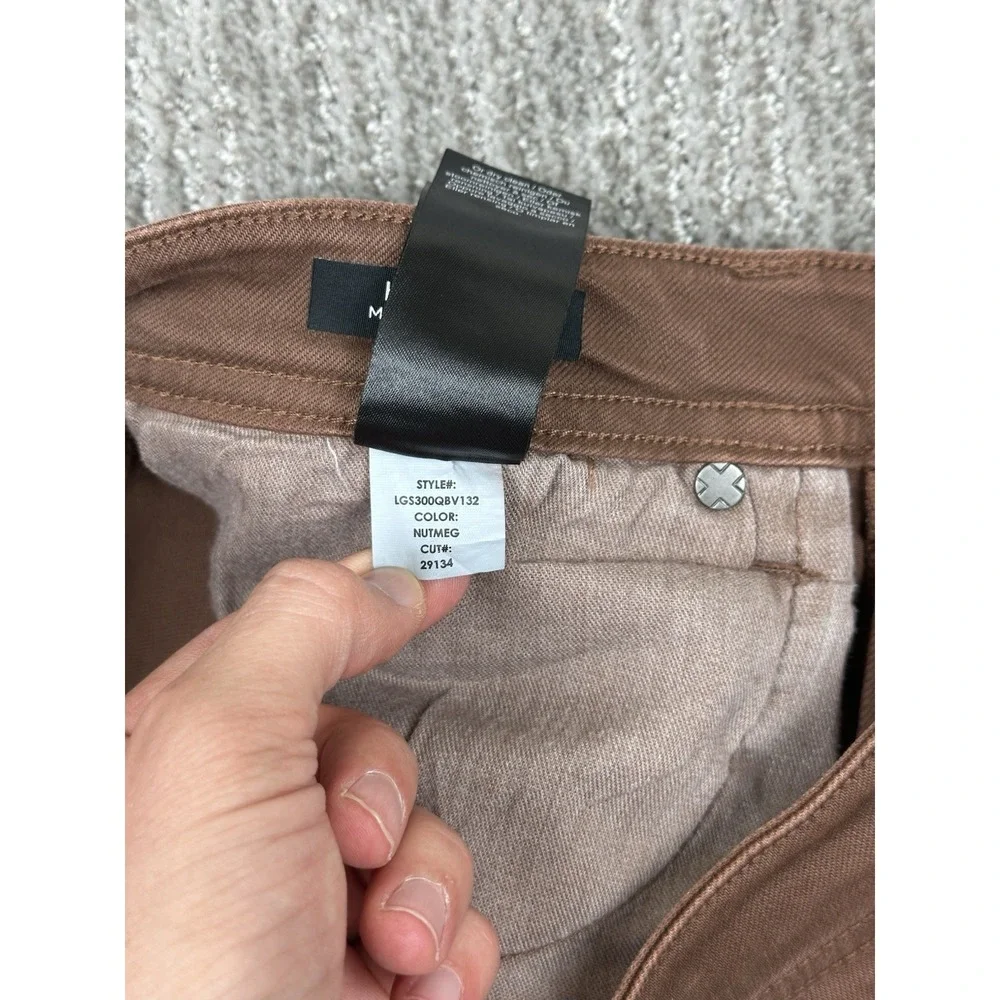 Liverpool Kingston Modern Straight Jeans 35x32 Stretch Denim Nutmeg Brown Mens